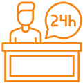 24/7 front desk Icon